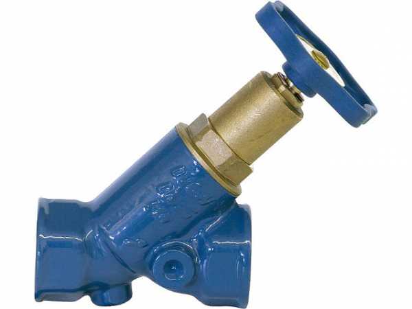 SCHLÖSSER Blue-t Schrägsitzventil DN15/1/2'' nichtsteigende Spindel IGxIG/ohne Entleerung