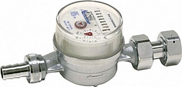 ANDRAE Zapfhahnzähler Qn 1,5 - 1/2'' 3/4'' AG, Baulänge 110mm inklusive 6,40 Euro Beglaubaubigungs-G