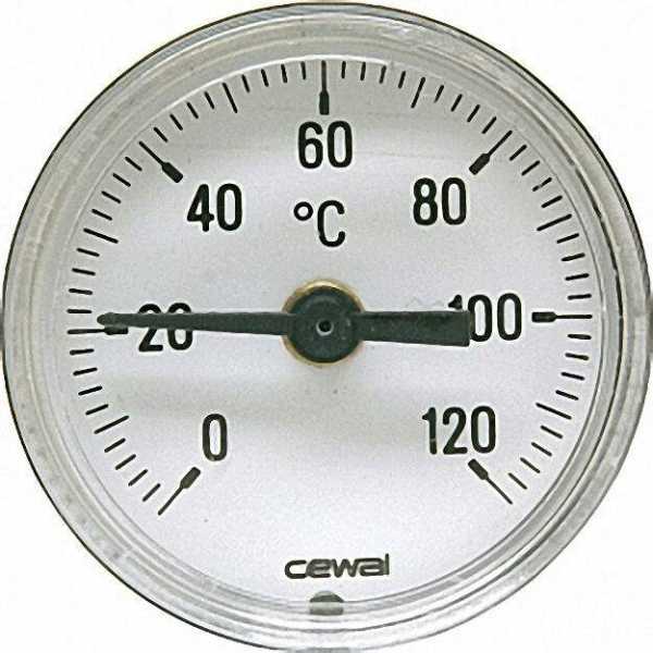 Thermometer passend zu Eckkugelhahn 0-120°