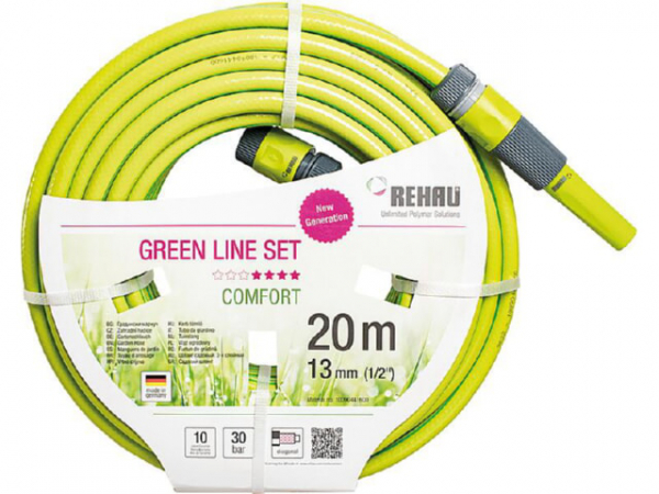 Wasserschlauch-Set Green Line 13 mm 1/2' 20m mit Armaturen