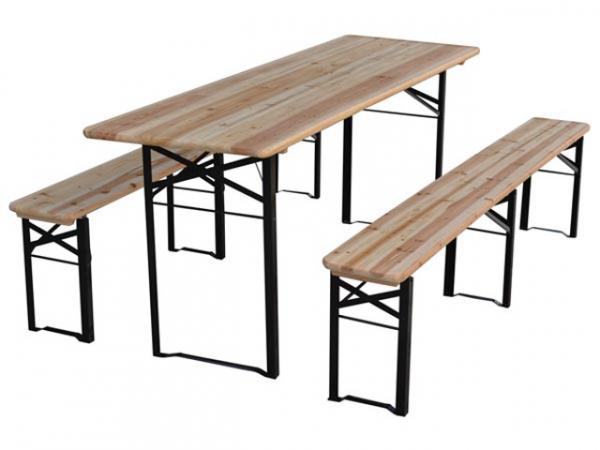 TISCH MIT 2 BANKEN - 220x80x76 cm FP155