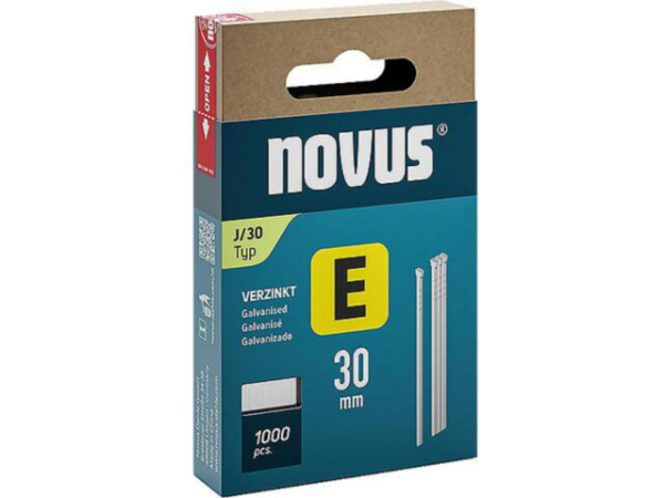 Tackernägel Novus Typ E J/30 verzinkt VPE: 1000 Stück