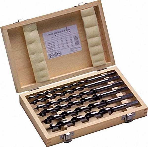 Schlangenbohrer-Set Durchmesser 10-20 Lg,235mm 6-teilig in Holzkassette