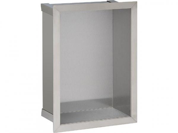 Wandnische Edelstahl, offen, BxH 235x325mm, Tiefe 100 mm Bad Edelstahl-Wandeinbaunische