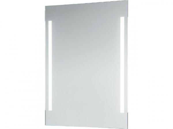 Spiegel Earline mit Beleuchtung und Kippschalter satin. Lichtsausschnitt BxHxT 600x800x3 mm 11,5W