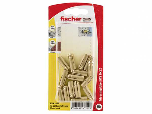 Fischer Messingdübel MS 6x22, 90520 SB-Programm