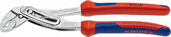 KNIPEX -Alligator Wasserpumpenzange verchromt mit zweifarbigen Mehrkomponenten-Griffhüllen L=250mm