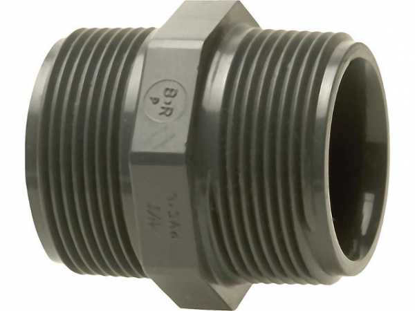 PVC-U Klebefitting Doppelnippel DN50 (2") AG