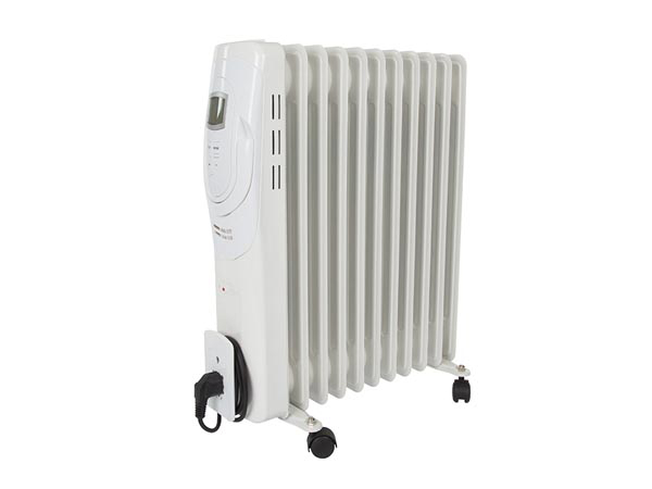 Ölradiator 2,5 kW 11 Rippen LCD-Display 24 Std.-Zeitschaltuhr mit Rollen TC78011LCD