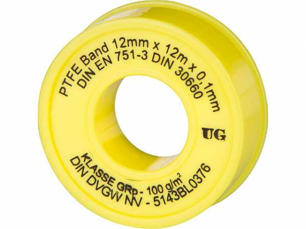 PTFE-Gewindedichtband GRp (Grobgewinde) 1 Stück gelber Kern/gelbe Hülle
