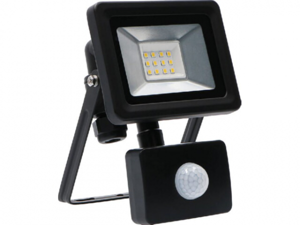 LED-Strahler 50W 5500lm 4000K IP44 - Sensor - Sanan LED - Black