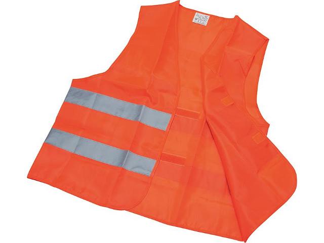 Warnweste EN 471 100% Polyester 2 Reflektorstreifen rot-orange