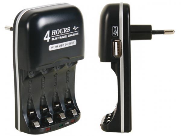 SCHNELLLADEGERÄT FÜR NIMH-AKKUS MIT USB-AUSGANG VLE2