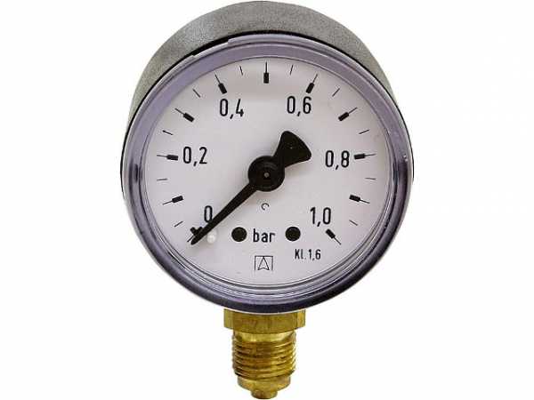 Manometer -1/0 bar, Durchmesser 40mm für G1/8 DN 6 1/8" radial