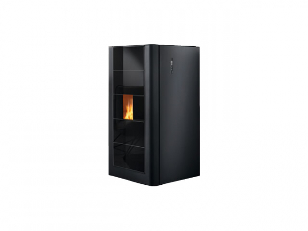 Buderus Pellet-Primärofen ivo.smart, 3-8 kW, Front Glas black, S5 Komfort Steuerung, 7736602707