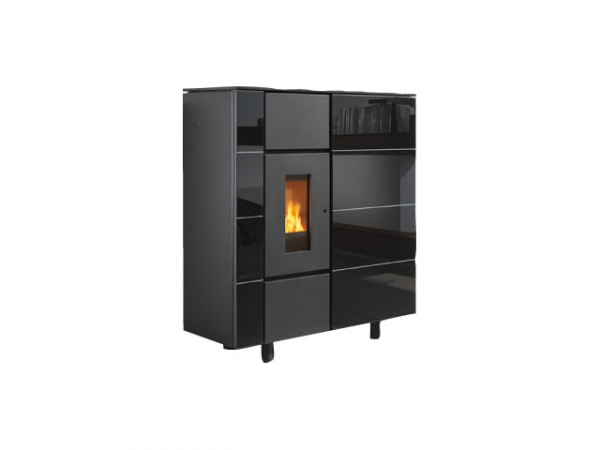 Buderus Pellet-Primärofen, ixbase air+, 2-6 kW, Front Glas black, Steuerung S5 ultra, rlu, 7736602215