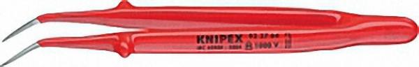 KNIPEX 923764 Präzisions Pinzetten isoliert VDE gewinkelte Spitzen Greifflächen fein gezahnt
