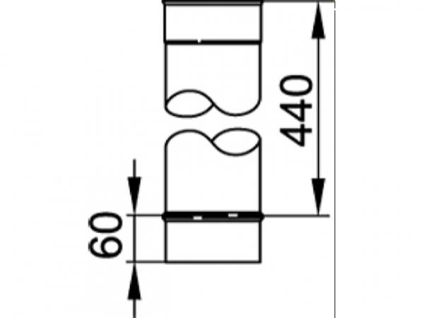 VIESSMANN 9564693 Vitoset Längenelement 500, einwandig, Systemgröße 130mm