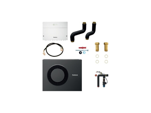 Buderus Gas-Brennwertkessel Logano plus KB195i Paket Logaplus Ergänzungs-Set WLW-12 MB A H 12 kW mit Logamatic HM200.2 Hybridgruppe HYC40 Au
