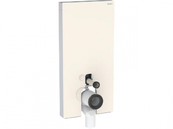 GEBERIT Monolith Plus Sanitärmodul für Stand-WC 101cm, Glas Sand-grau/Aluminium