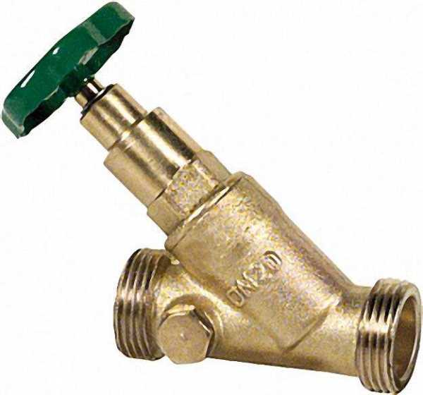 SCHLÖSSER Messing-Systemventil mit AG mit nichtsteigender Spindel ohne Entleerung DN25x1 1/4''