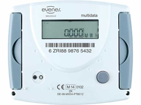 Splitwärmezähler Evenes Durchfl. 3,5m³/h, 1 1/4'x150mm Fallrohr, inkl. Eichgebühr