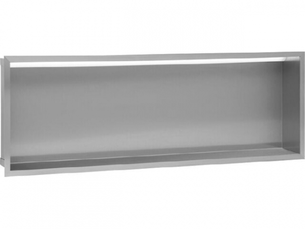 Wandnische mit LED-Beleuchtung, Edelstahlrückwand, Tiefe 100 mm, BxH: 925x325 mm