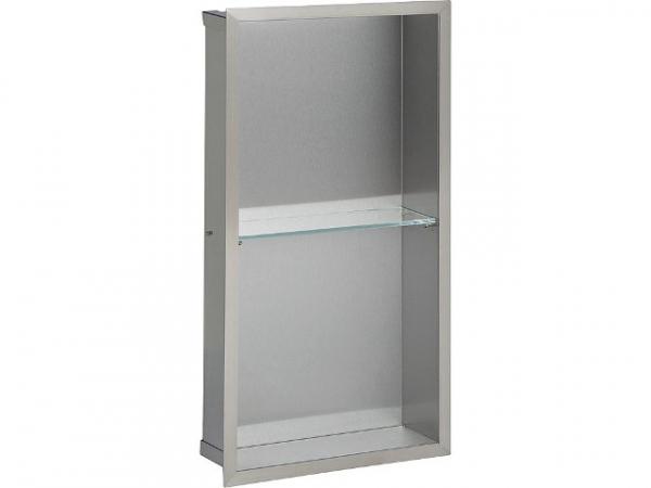 Wandnische Edelstahl, offen, BxH: 323x625mm, Tiefe 150 mm Bad Edelstahl-Wandeinbaunische