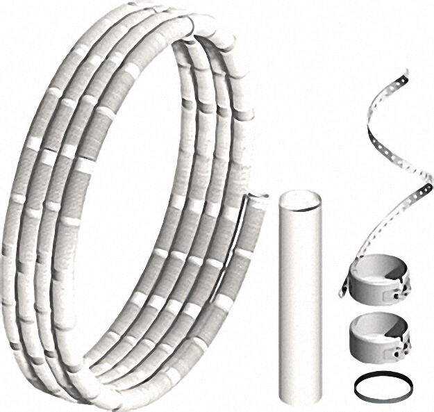 Kunststoff-Abgassystem Rohr flexibel, Basisset 15 m DN 110 Kunststoff-Abgassystem Rohr flexibel, Basisset 15 m DN 110