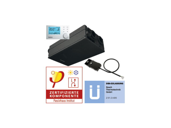 Buderus Logavent HRV156-120 K BS 165m³/h mit VC310 CO2-Feuchtefühler App-fähig Deckenmontage 7739621524