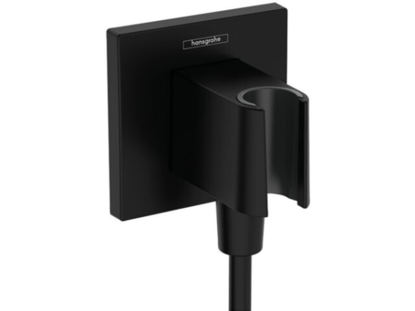 hansgrohe Wandanschlussbogen FixFit E Porter KS mit Brausehalter DN15 (1/2') mattschwarz