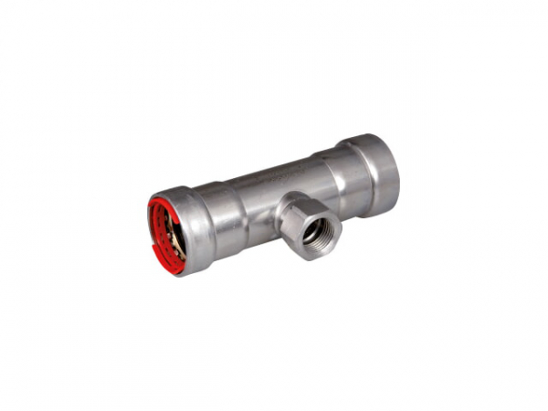 Buderus VSH PP T-Stück m. IG 1 x Rp3/4 x 1 Power Press,Stahl C9418, PWR9400481 7738336334