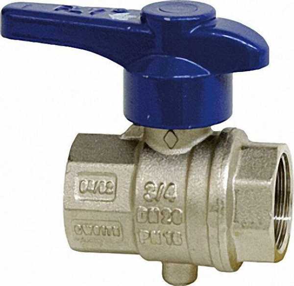 Absperrklappe Messing 1/2'' IG Eurofly auf/zu /Dichtung NBR. Neue Ausführung 11/04