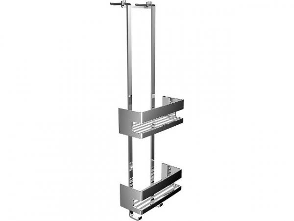 Türetagere emco system 2 chrom, mit 2 Wandkörben, BxHxT 225x703x97mm