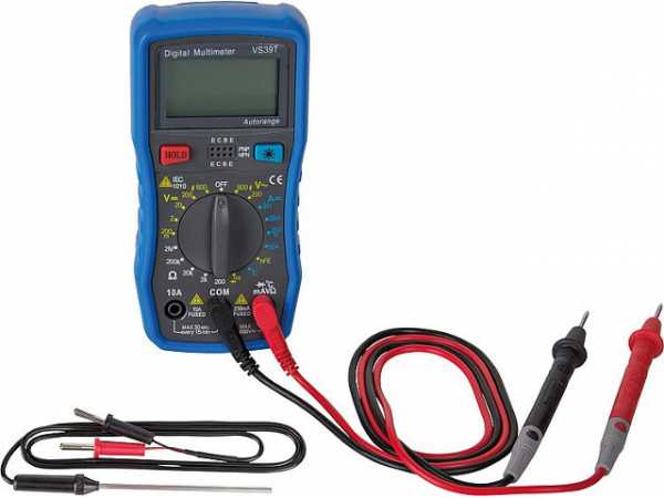 Solarcheck Digitalmultimeter DT-36T mit Messkabel und Temperaturfühler