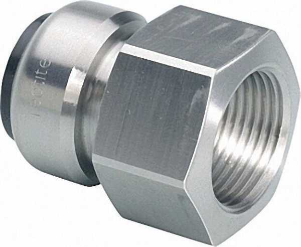 Edelstahl-Steckfitting Übergangs-Muffe (i/IG) 28x3/4''