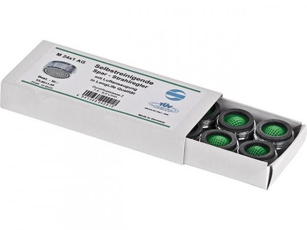 SelfClean Eco Selbstreinigende Spar-Strahlregler, 7,5 l/min M 24x1 AG, VPE 10 Stück