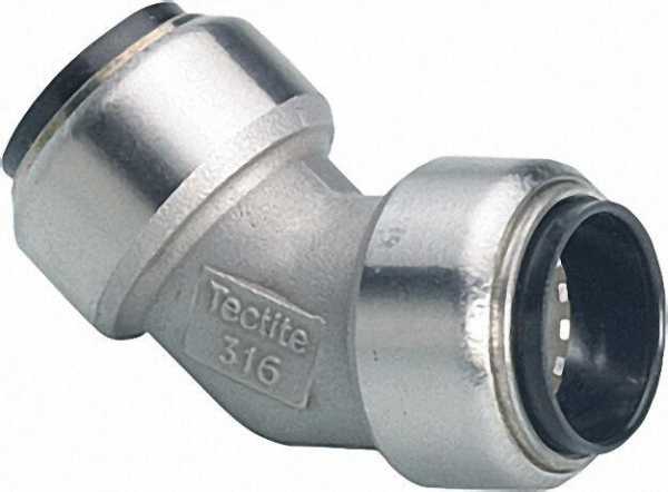 Edelstahl-Steckfitting Bogen 45° (i/i) 54mm