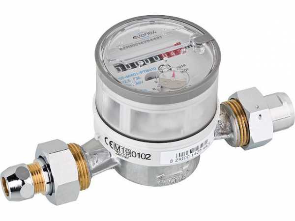 Eckventilzähl. Q3=2,5 QN1,5m³/h DN20 3/4', Baul. 80 mm inkl. 9,30 Euro Beglaub.-Gebühr