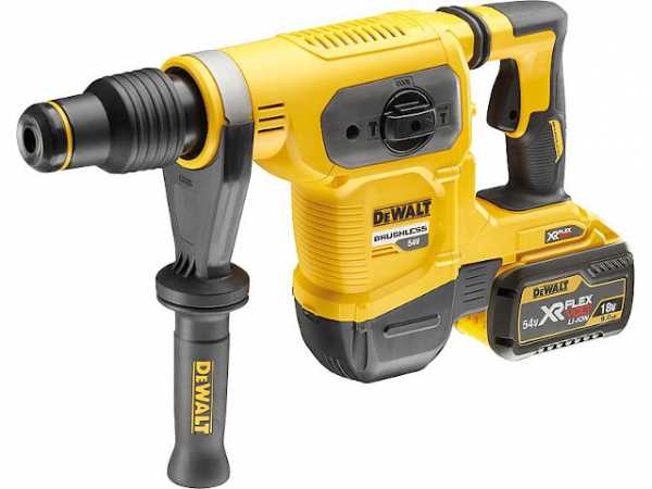 Akku-Bohr- und Meißelhammer DeWALT 54V DCH481X2 mit SDS-Max Aufnahme u. 2x 9,0 Ah Akkus und Ladegerät