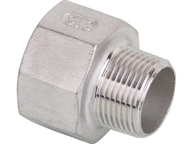 Reduziermuffe IG//IG Edelstahl V4A Gewindefitting 1 1//4/"x1/" 3//4/"x1//2/" 1/"x3//4/"