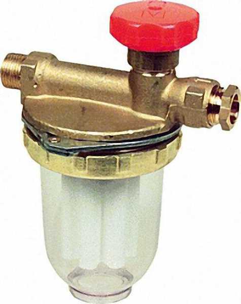 AFRISO Einstrangfilter V 500 Si brennerseitig 3/8'' AG mit Innenkonus tankseitig 3/8'' IG