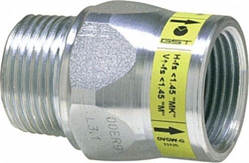 Gasströmungswächter DN40 (11/2''), 16,0mn/h, Eingang AG, Ausgang IG Gasströmungswächter DN40 (11/2''), 16,0mn/h, Eingang AG, Ausgang IG