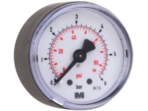 Manometer NG 40 axial 0 bis 6, 1/8 axial