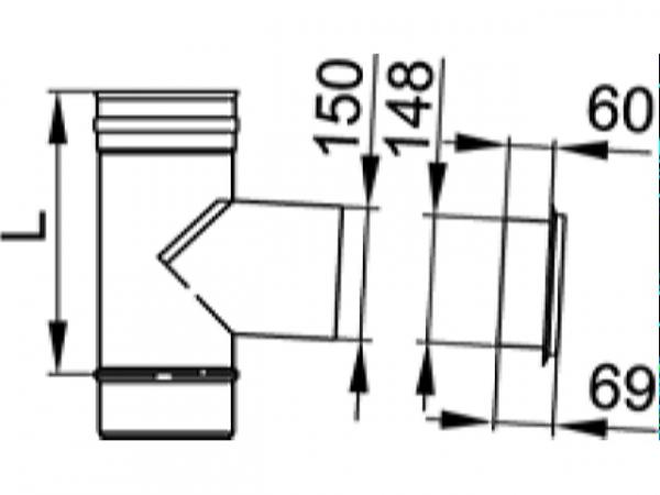 VIESSMANN 9564677 Vitoset Zugregler rund mit Anschluss- Stück, einwandig, Systemgröße 113mm