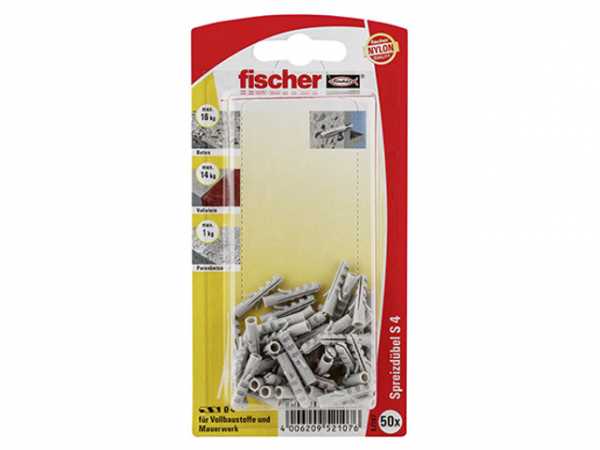 Fischer Dübel S 4, 52107 SB-Programm