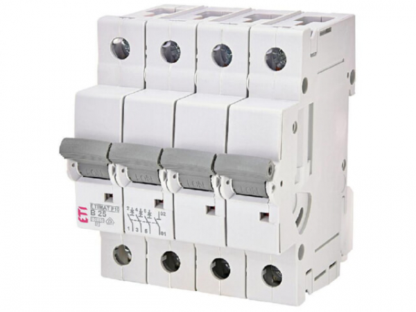 ETI Leitungsschutzschalter ETIMAT P10 3-polig + N, 10kA, B25, REG