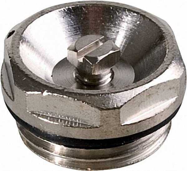 Entlüftungsventil 3/8'' Messing venickelt mit EPDM Dichtung