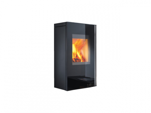 Buderus 7736602214 Kaminofen Casa, 6 kW, wandhängend, Stahl, black