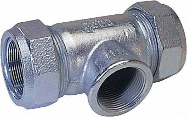GEBO Temperguss-Klemmverbinder (i/i) Gas PN 4, Wasser PN 10, Typ T 1/2'' (21,3) Abgang mit IG